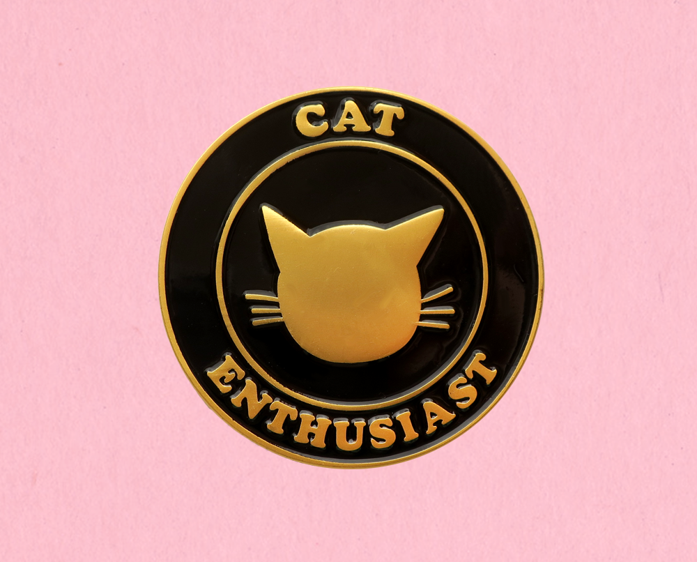 Cat Enthusiast enamel lapel pin