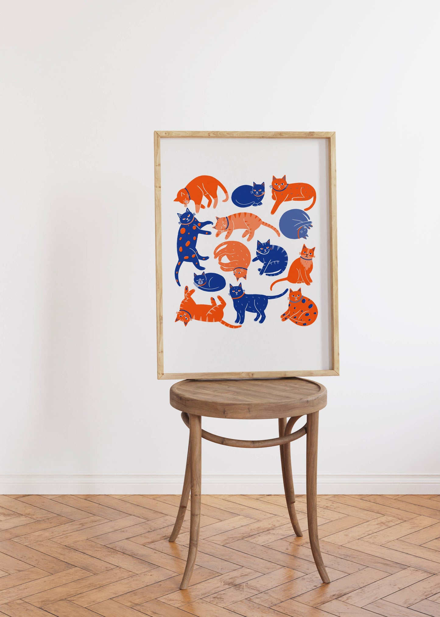 Cats Cats Cats– Heavyweight Riso Print