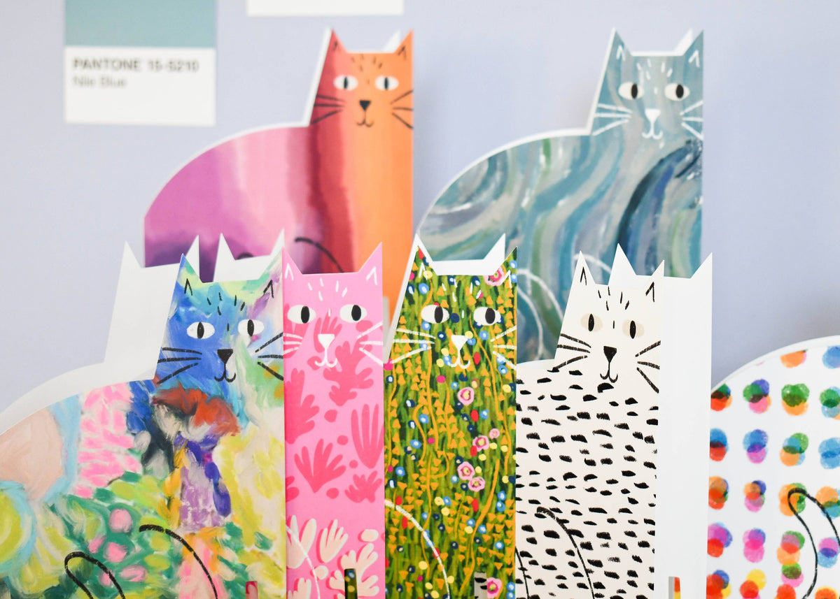 Cat Birthday Die Cut Card-BLANK INSIDE
