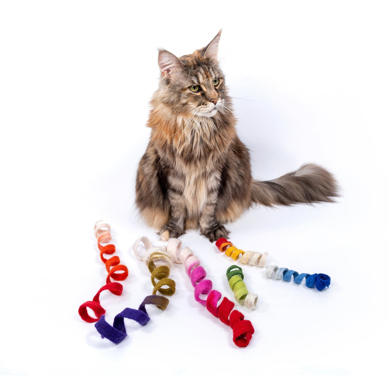 Spinny Spiral - Felt Cat Toy