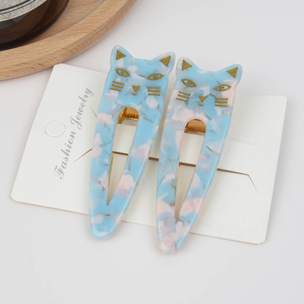 Cat Acetate Hair Clips | The Diva Soap