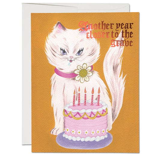 Kitty and Cake Birthday Greeting Card | Red Cap Cards