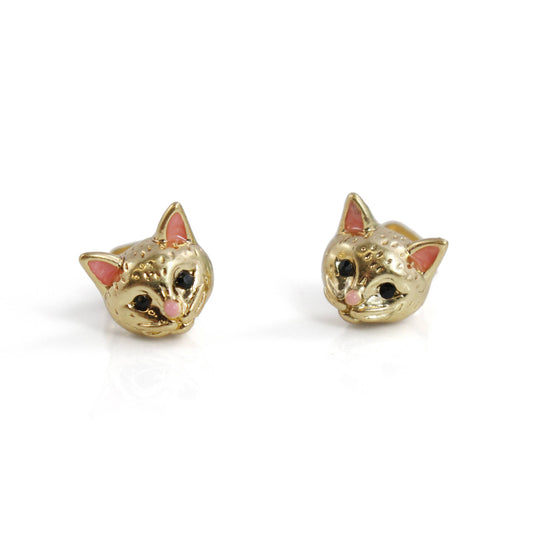 Kitten, Gold Earrings FINAL SALE