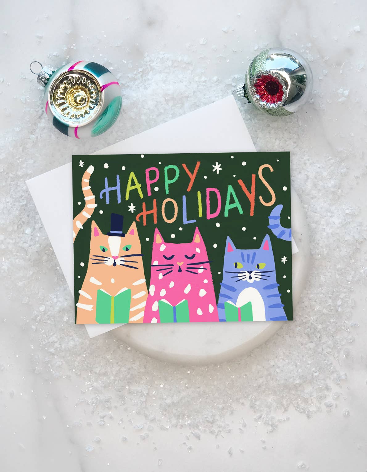 Kitty Carols Card - Boxed Set of 8