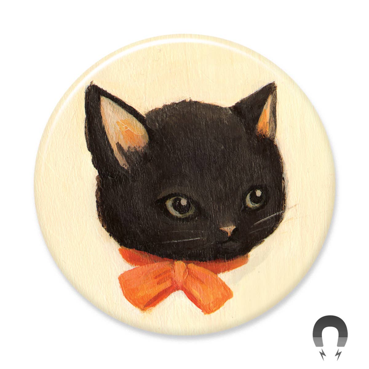 Bow Tie Black Kitty Big Magnet