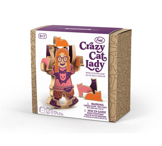 Crazy Cat Lady- Wooden Stacking Game