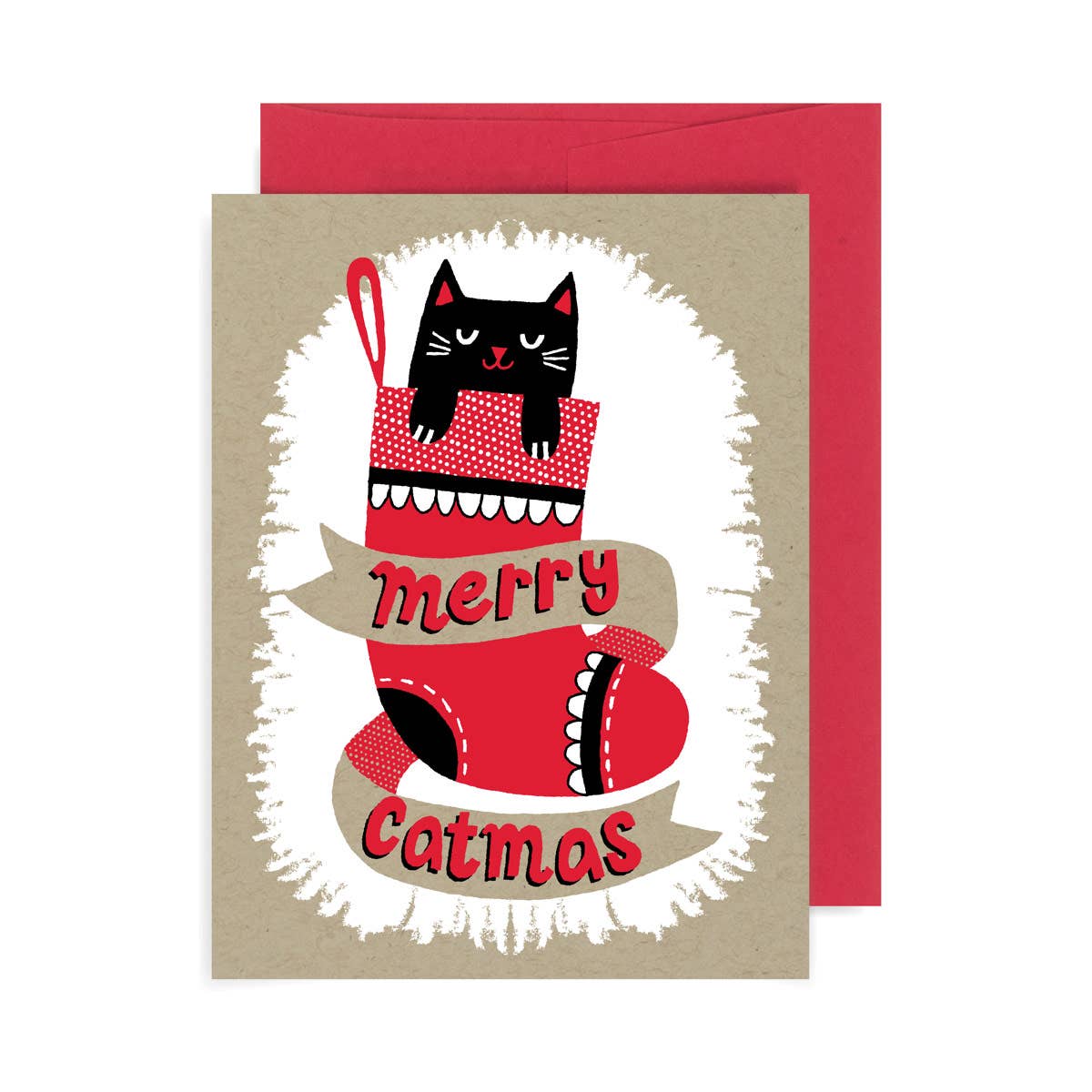 Merry Catmas Christmas A2 Card