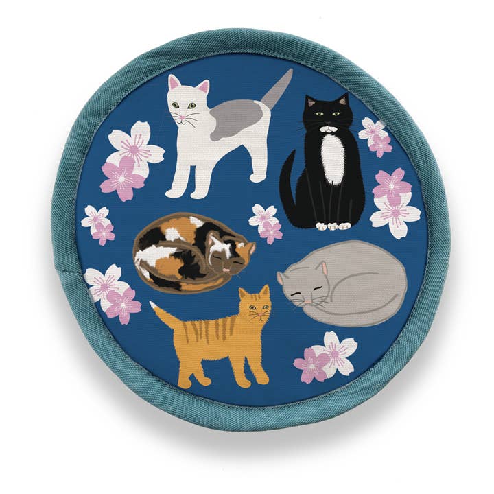 Rescue Cats Round Potholder / Hot Pad