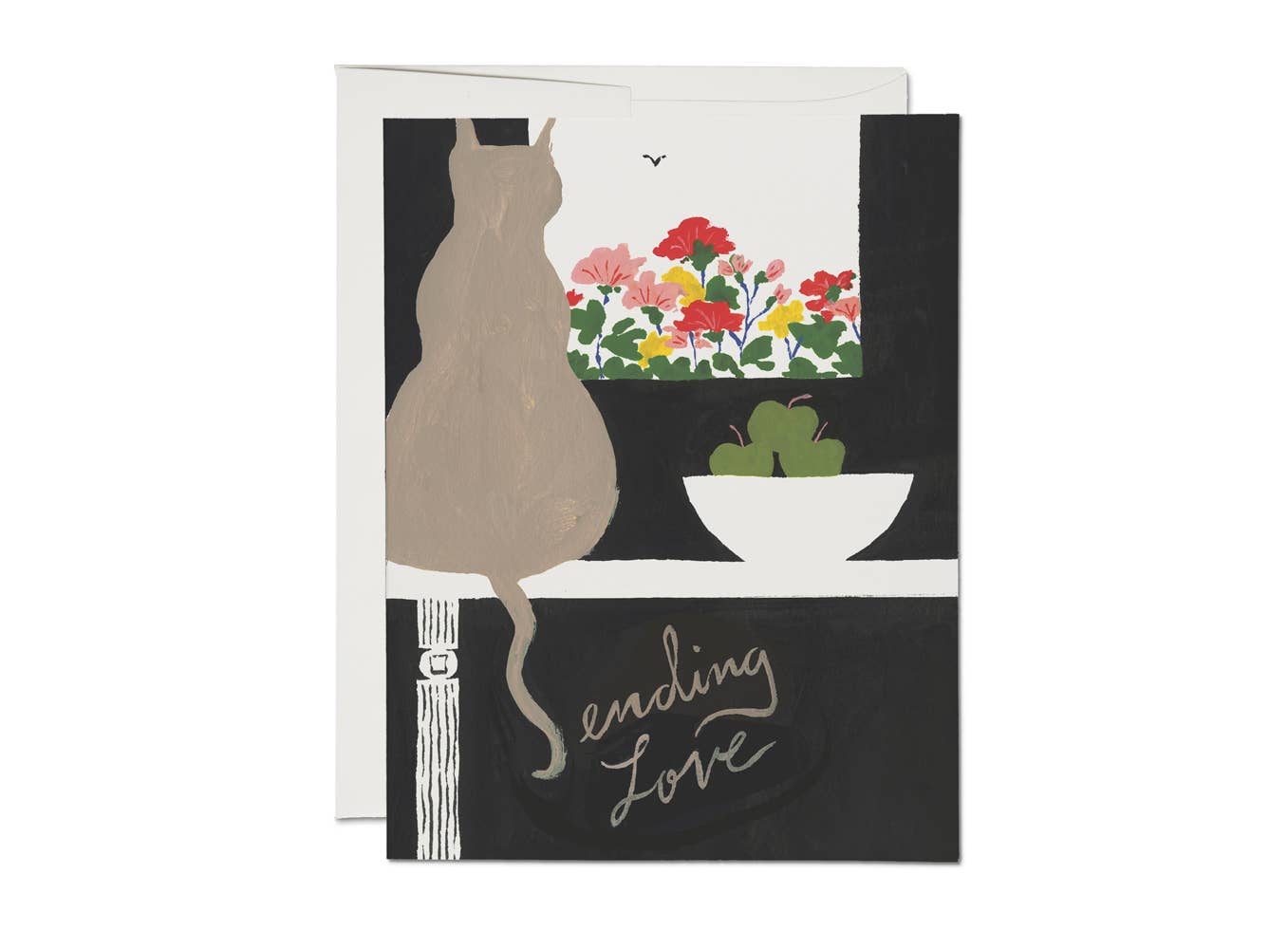 Sending Love Cat sympathy greeting card