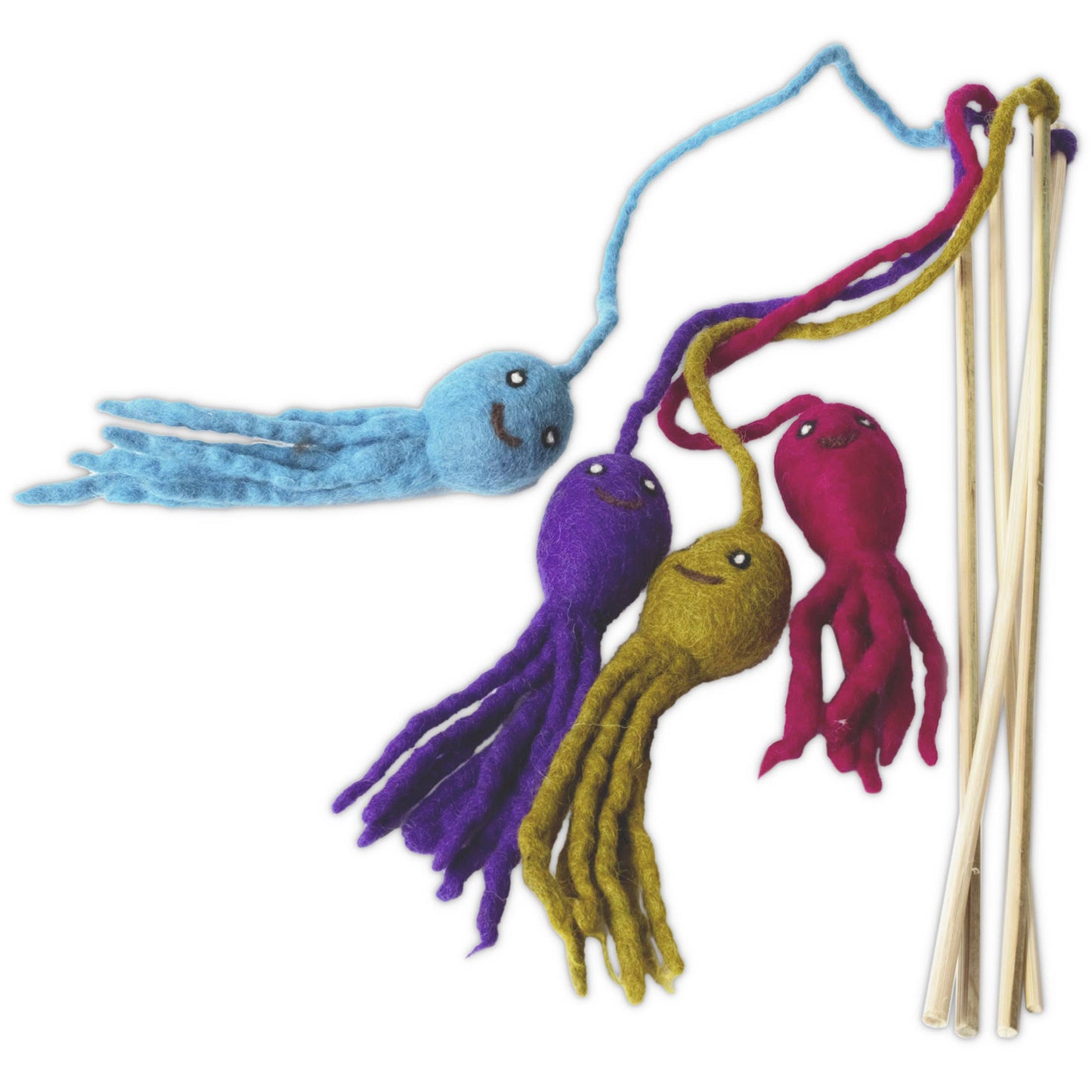 Octopus Teaser Cat Toy, Assorted Colors | Karma Cat