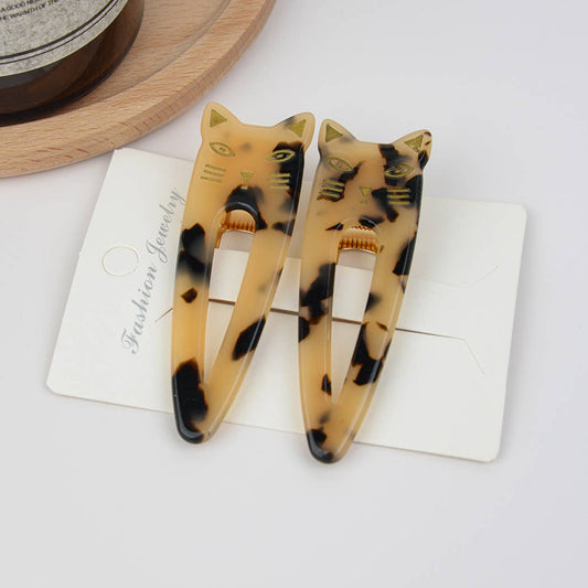 Cat Acetate Hair Clips | The Diva Soap