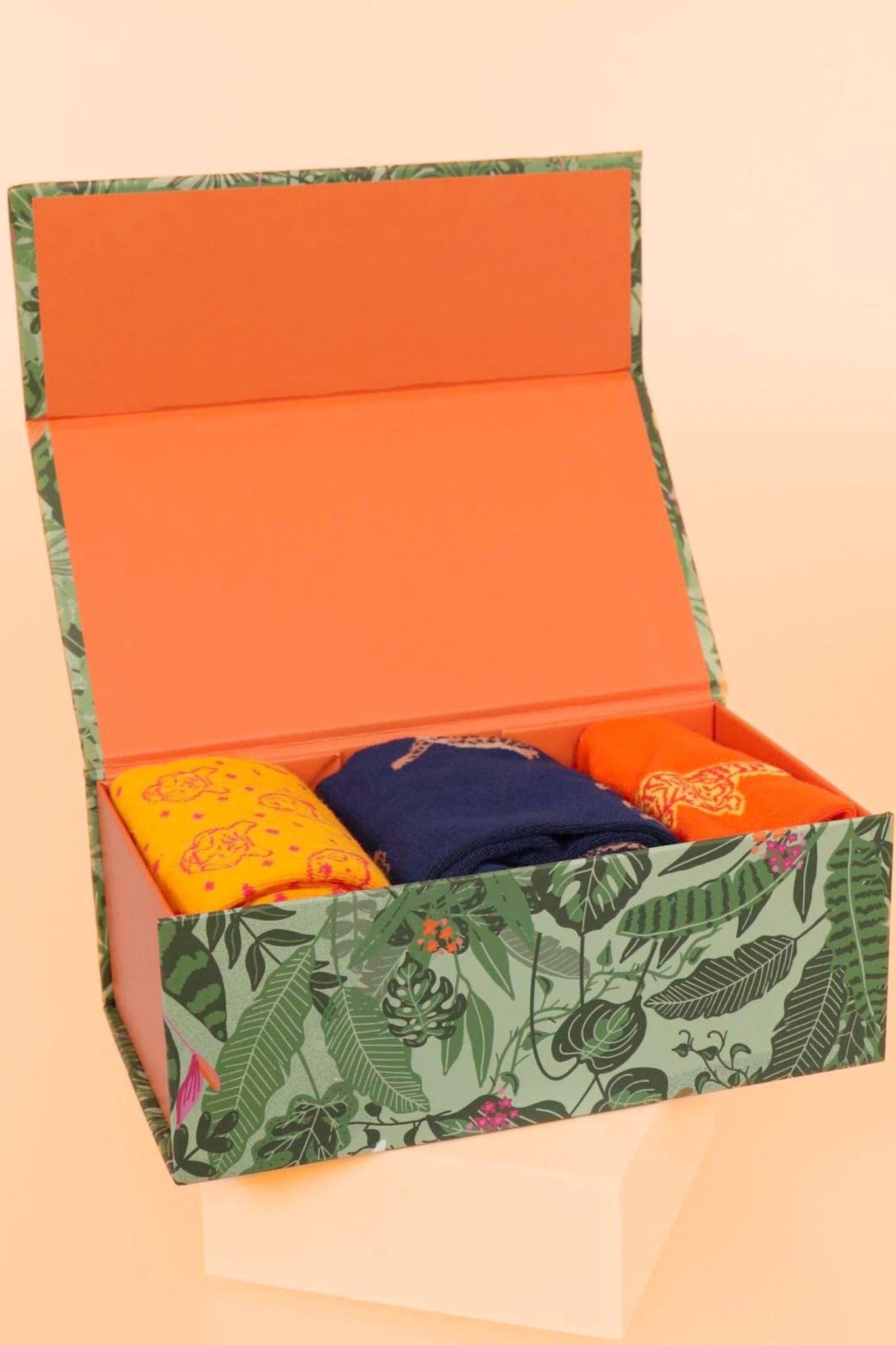 Green Orange Women's Jungle Gift Box | Sock Talk