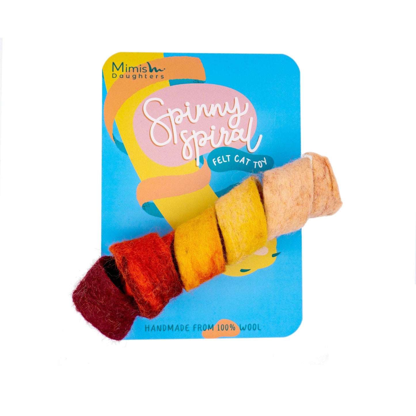Spinny Spiral - Felt Cat Toy