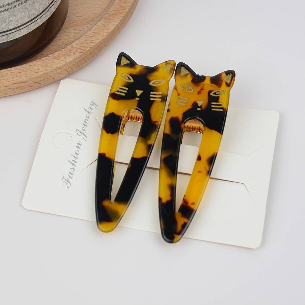 Cat Acetate Hair Clips | The Diva Soap