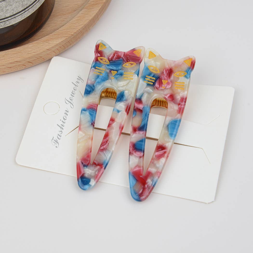 Cat Acetate Hair Clips | The Diva Soap