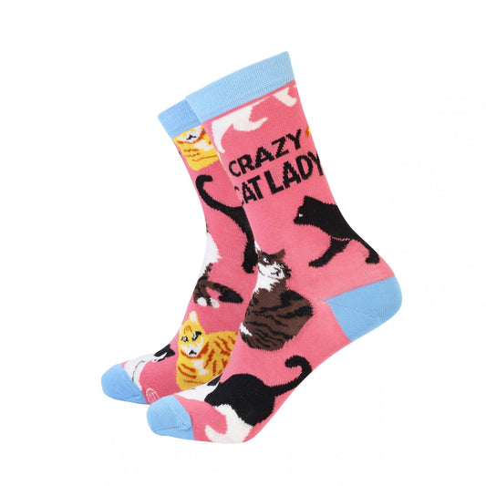Crazy Cat Lady - Women's Bamboo Socks | Smiling Faces