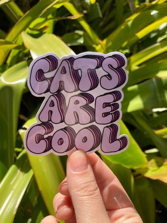 CATS ARE REALLY COOL Sticker | Frankie Sue LLC
