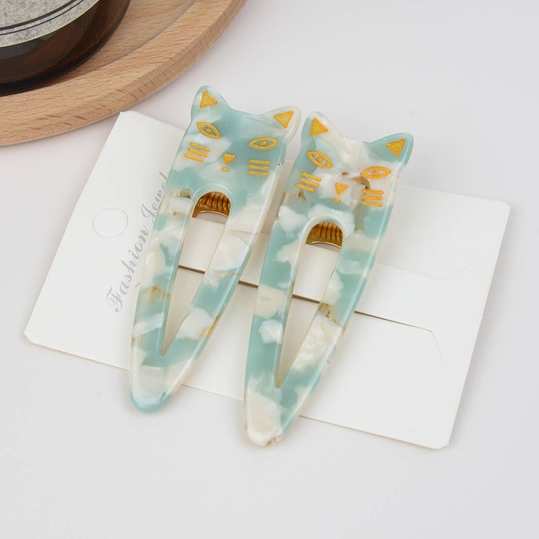 Cat Acetate Hair Clips | The Diva Soap