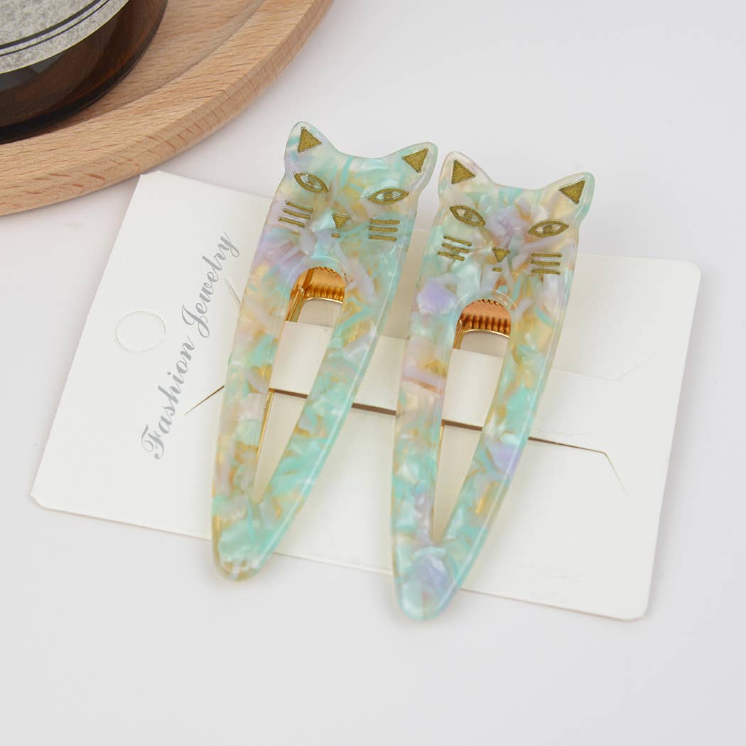 Cat Acetate Hair Clips | The Diva Soap