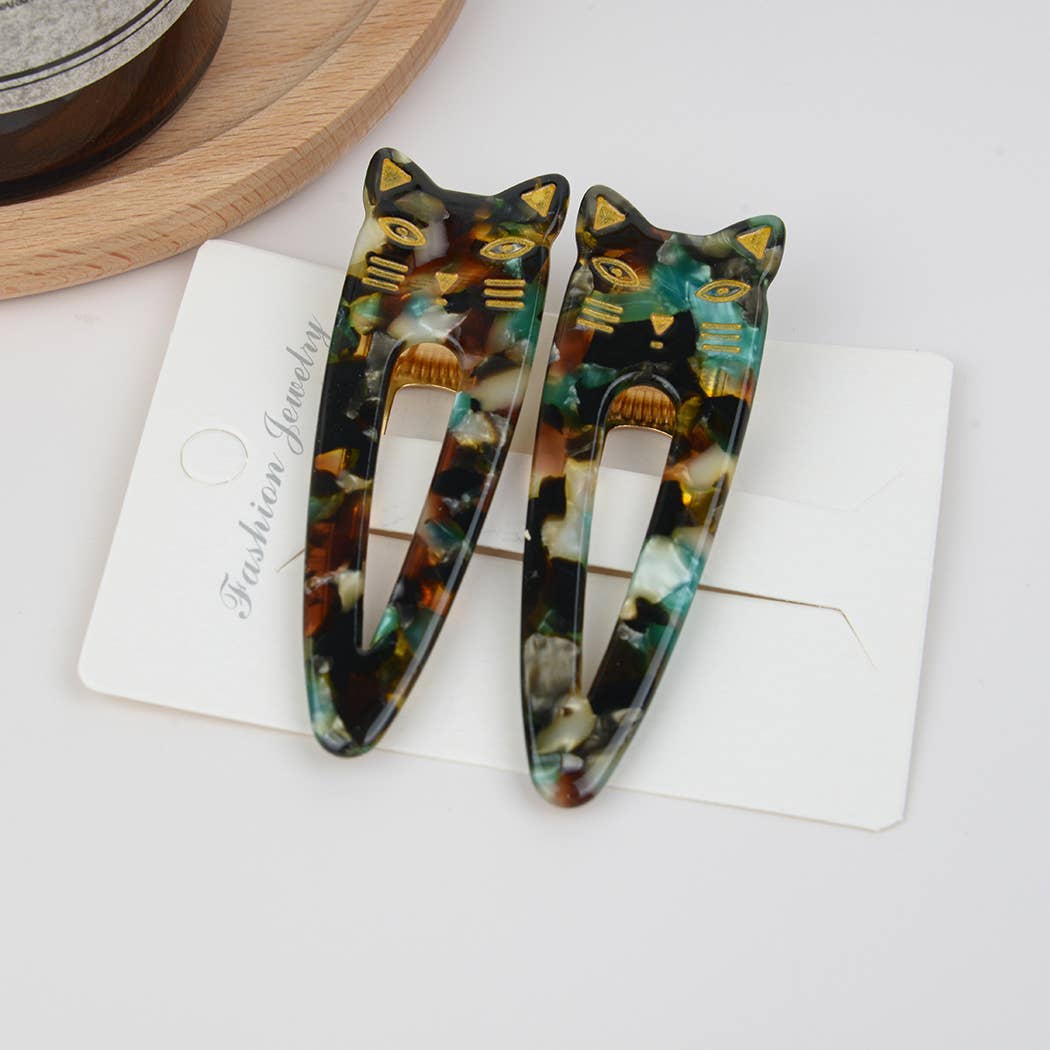 Cat Acetate Hair Clips | The Diva Soap