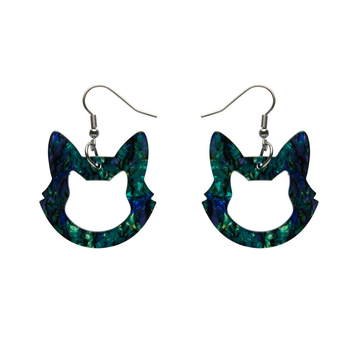 Cat Head Lava Resin Earrings FINAL SALE