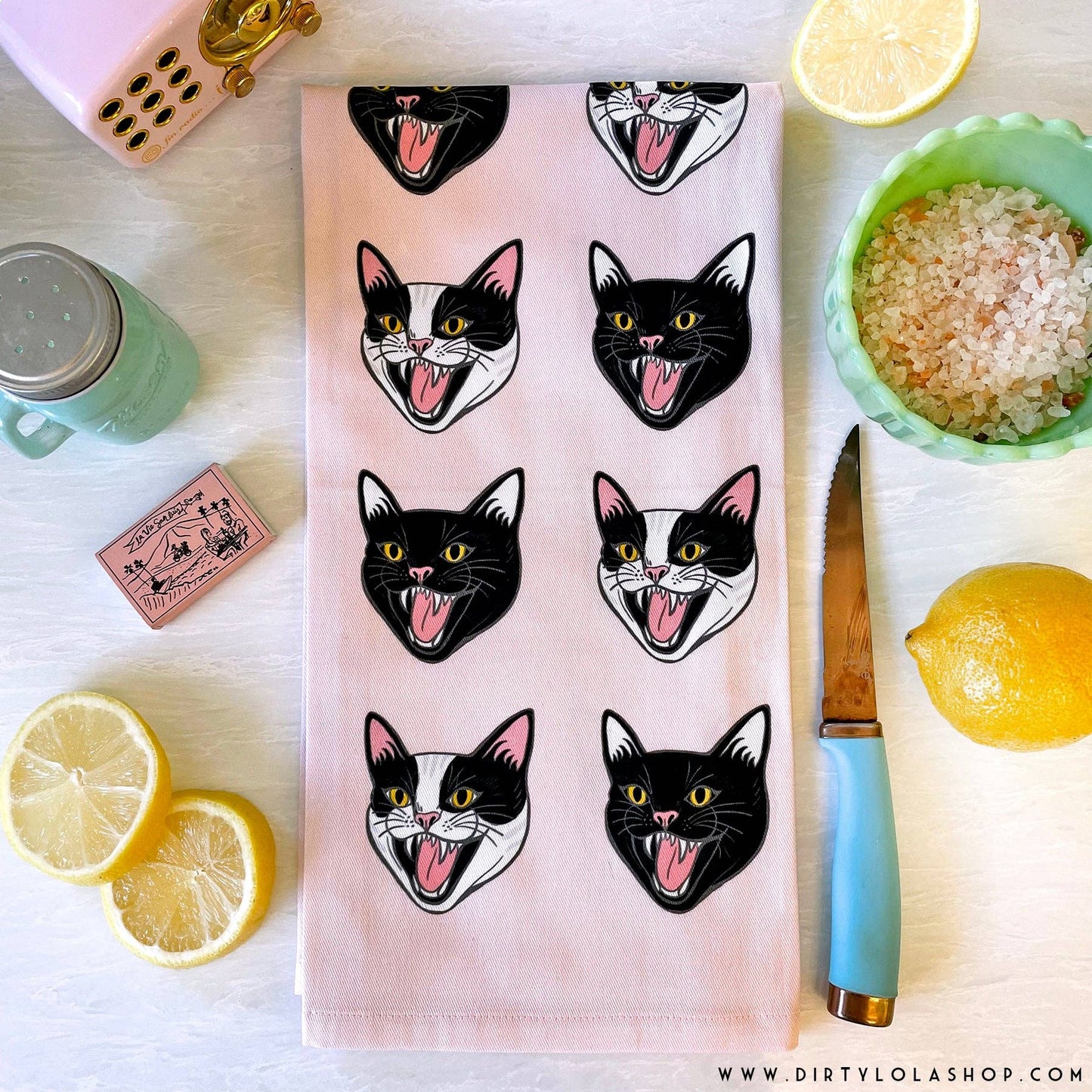 Feral Cats Tea Towel - Kitchen Tea Towel