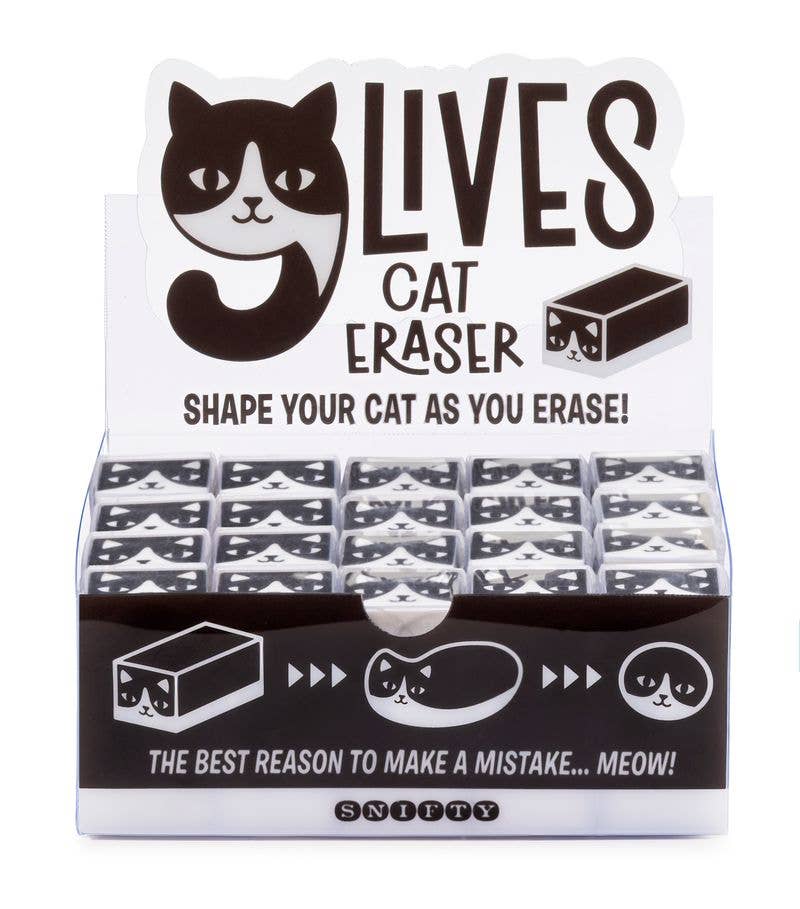 9 LIVES CAT ERASER - 1 Eraser