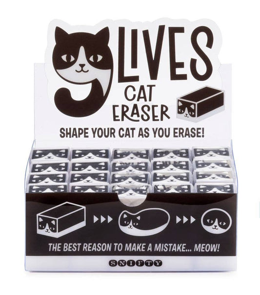 9 LIVES CAT ERASER - 1 Eraser