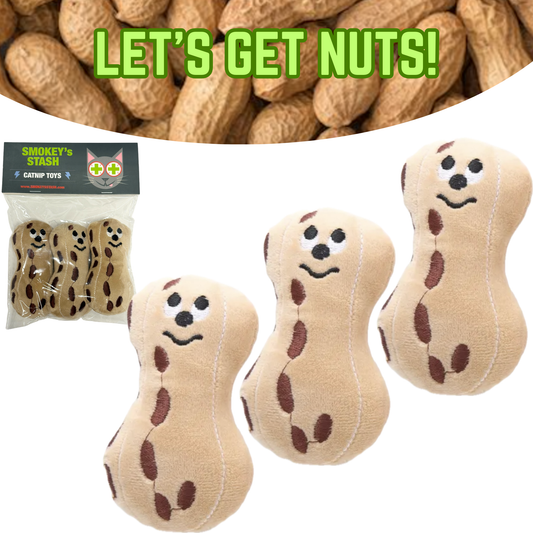 Smokey's Stash Catnip Filled Peanuts 3 per pack