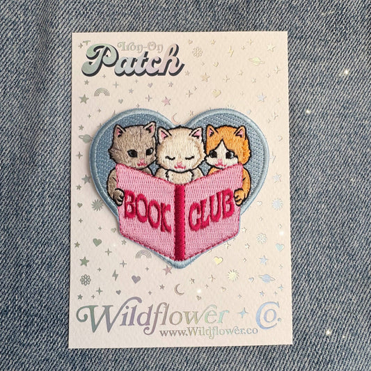 Cat Book Club Patch