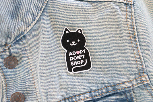 Adopt Don't Shop Patch: Black