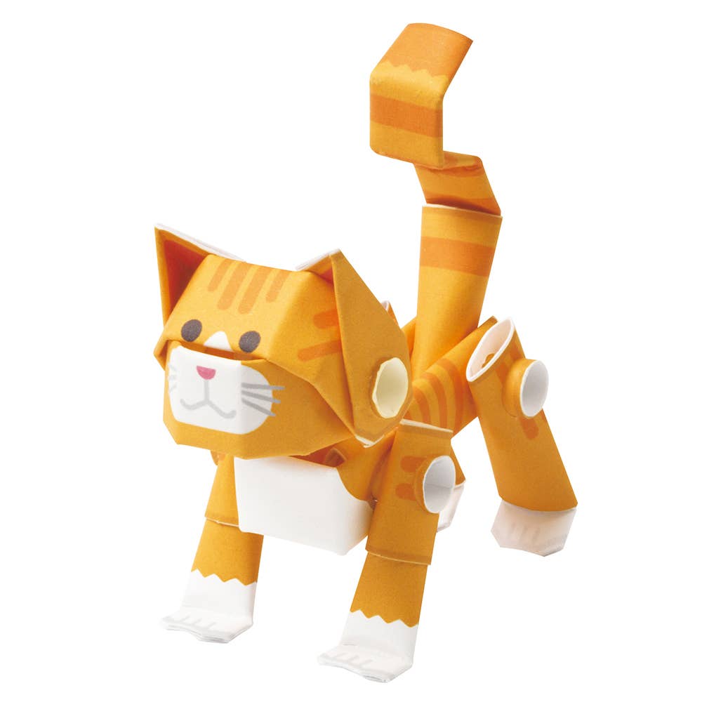 PIPEROID animals Orange Tabby - paper craft kit from Japan