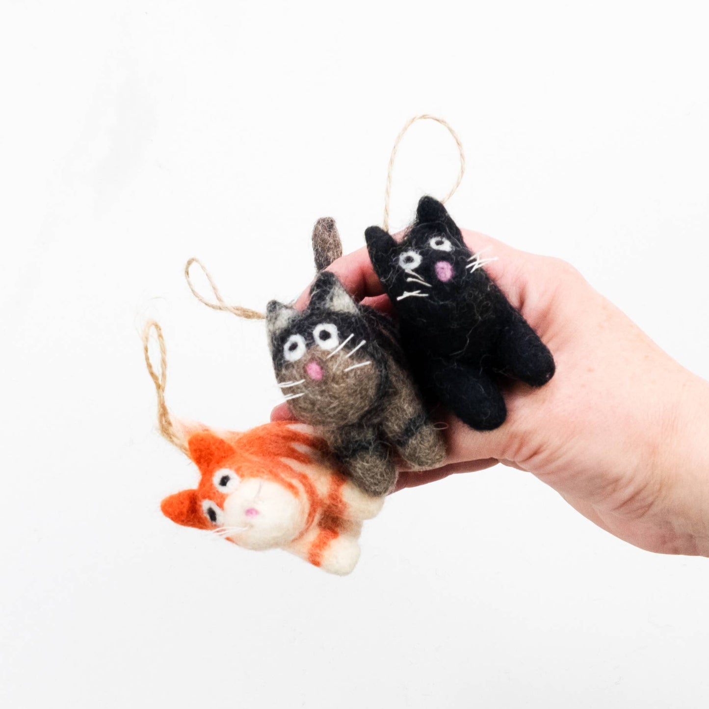 Ornament - Little Felt Cat - Black