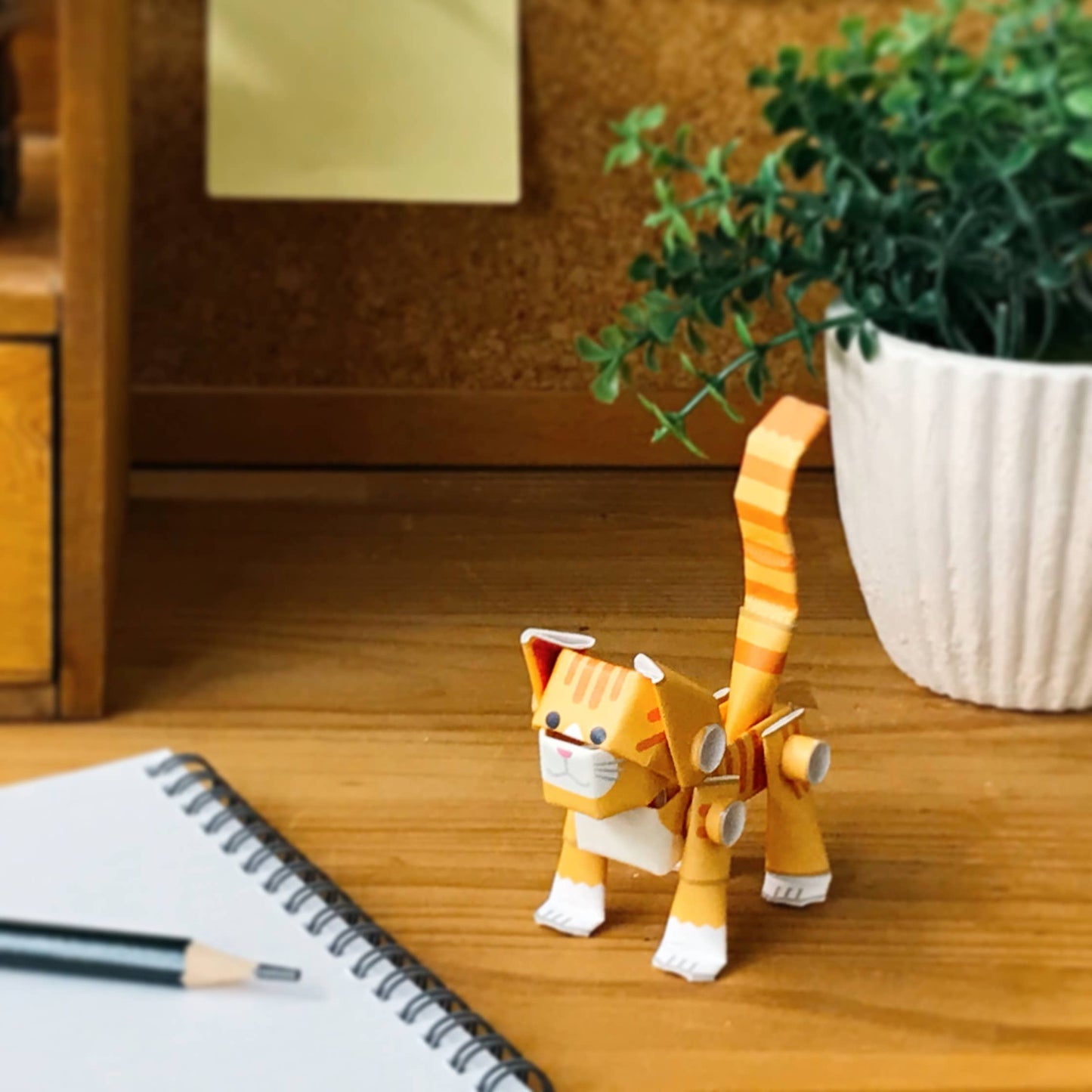 PIPEROID animals Orange Tabby - paper craft kit from Japan