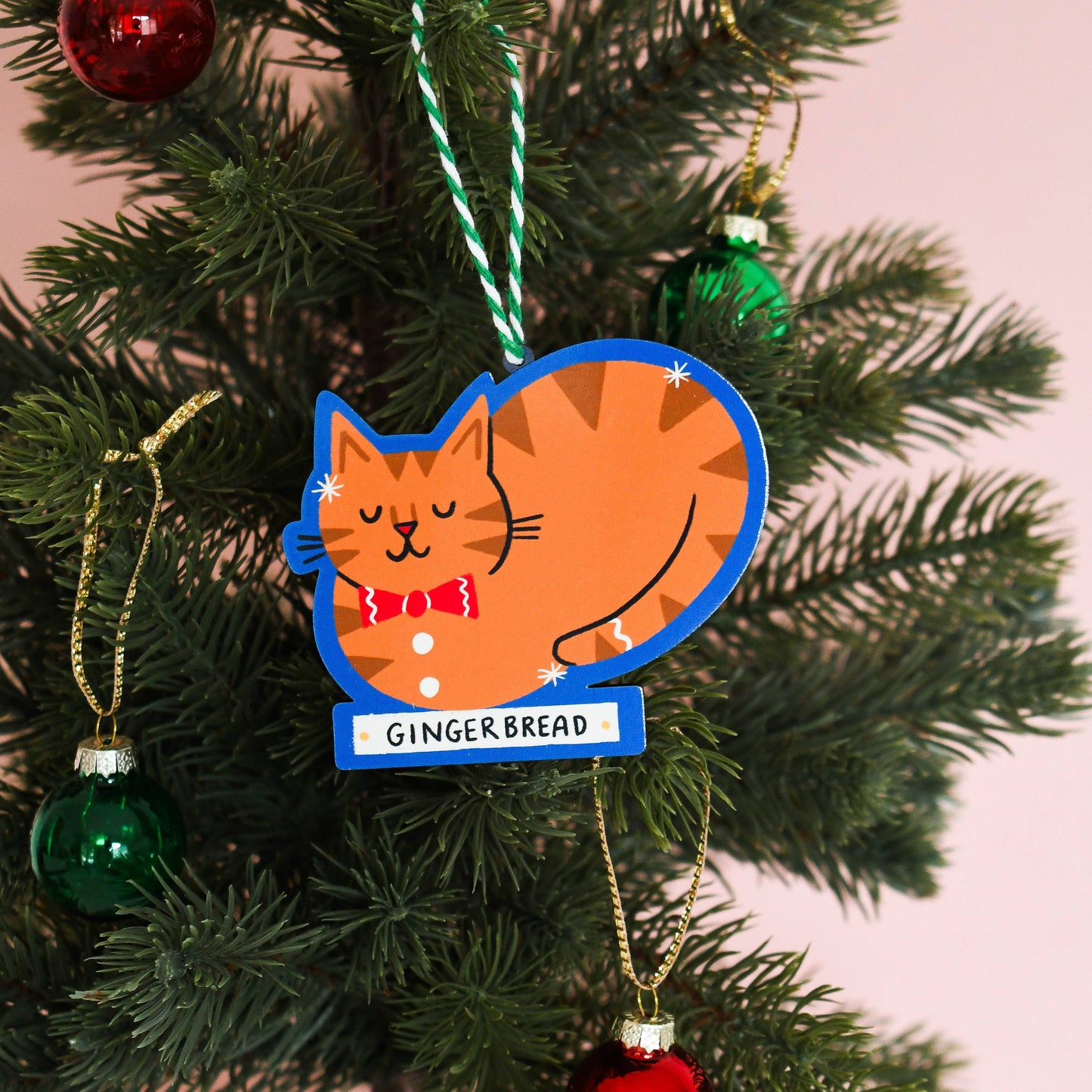 Cat Bakery- Wooden Gingerbread Cat Ornament