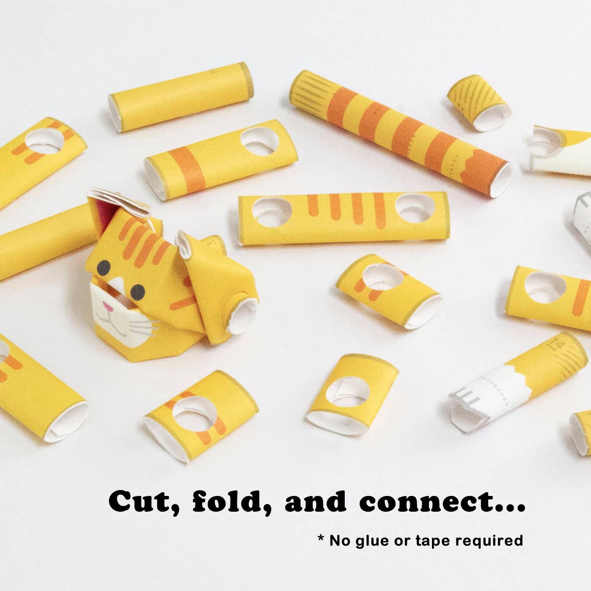 PIPEROID animals Orange Tabby - paper craft kit from Japan