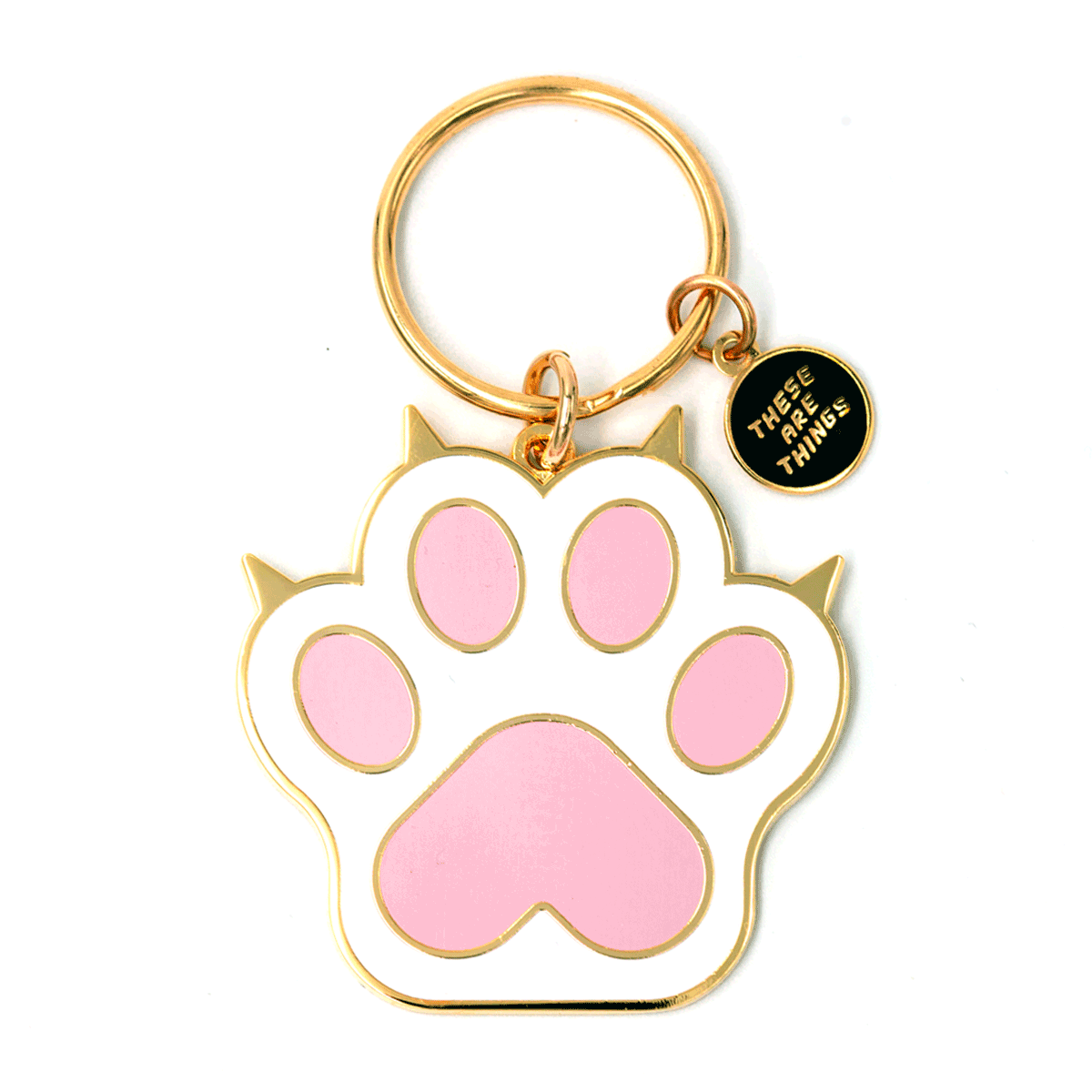 Cat Paw Enamel Keychain