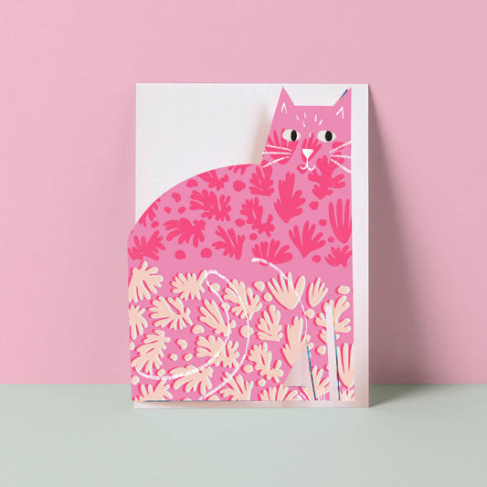 Catisse Shape Die Cut Card-BLANK INSIDE