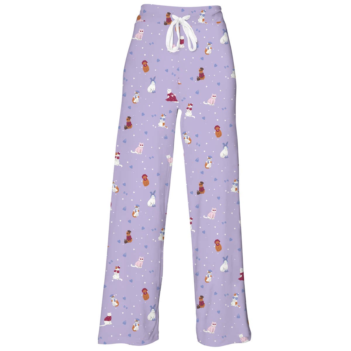 Cattitude Pajama Pants | Purple Kitty Cat PJ Bottoms