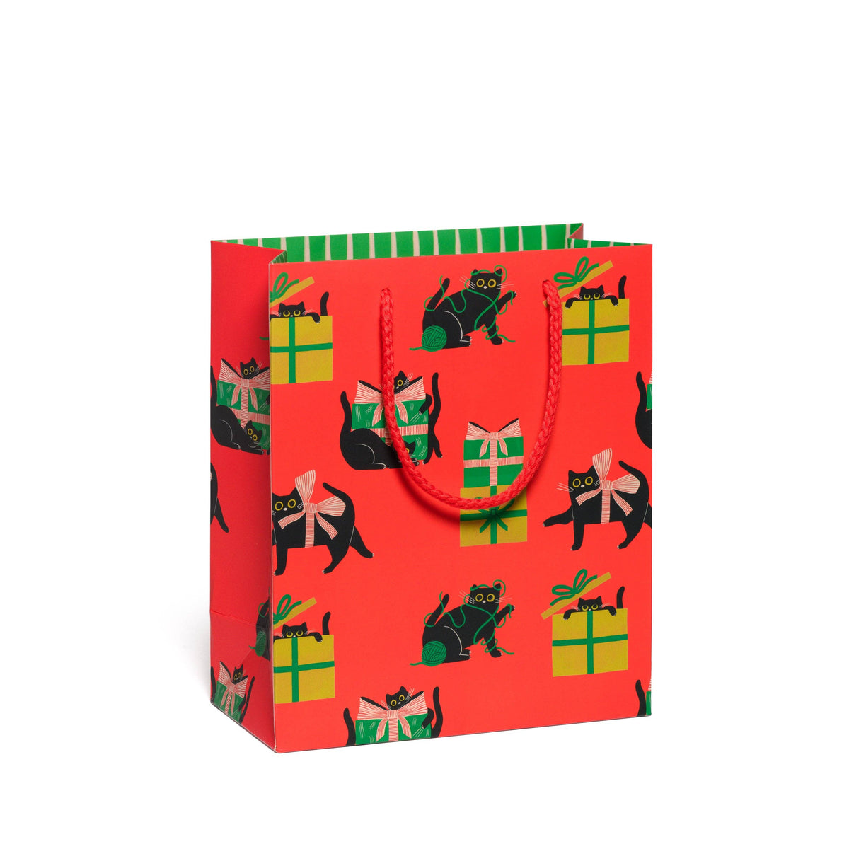 Holiday Black Cat gift bags: Small