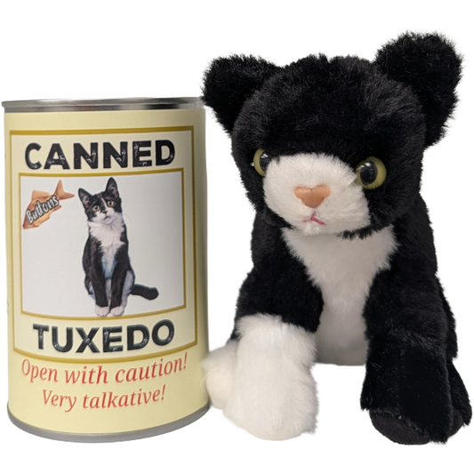 Canned Tuxedo - Rescue Cat - Eco-Friendly and Recycled: Pop Top Lid