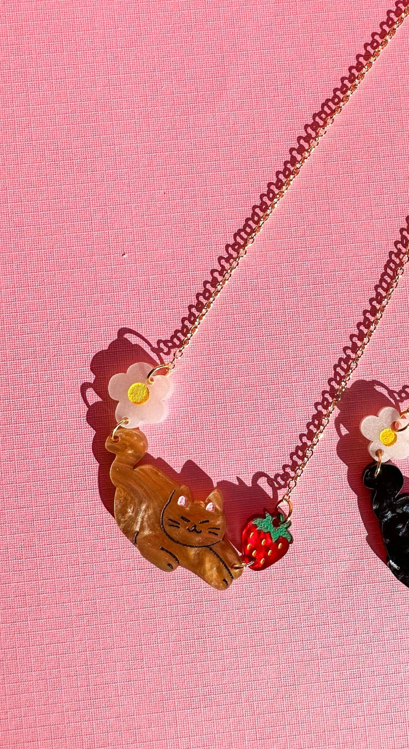 Kitties Necklace: Orange Cat