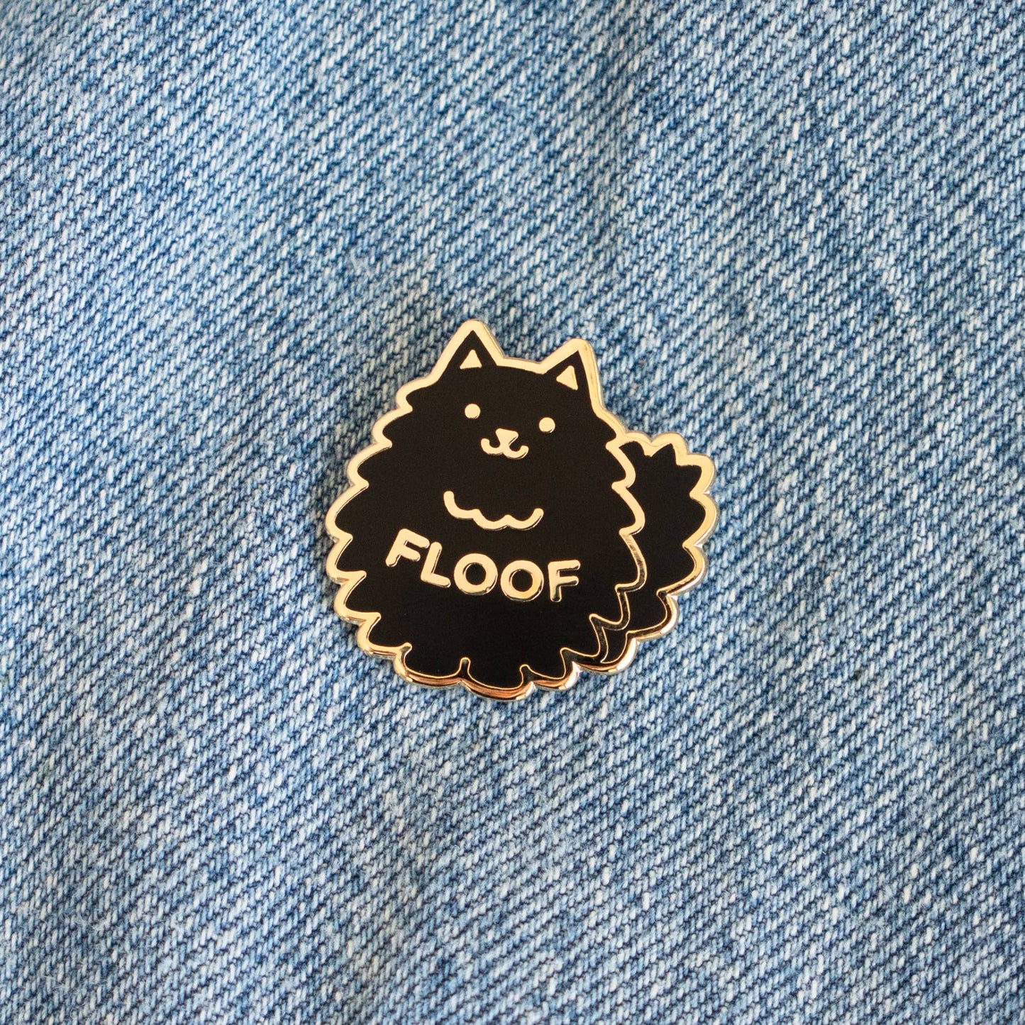 Floof Pin: Gold/grey