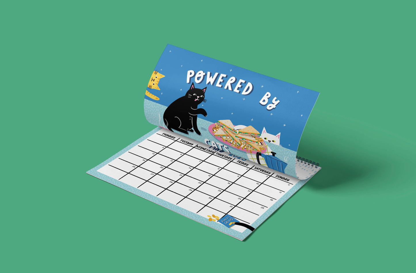 Be More Cat- 2025 A4 Double Page Hanging Calendar