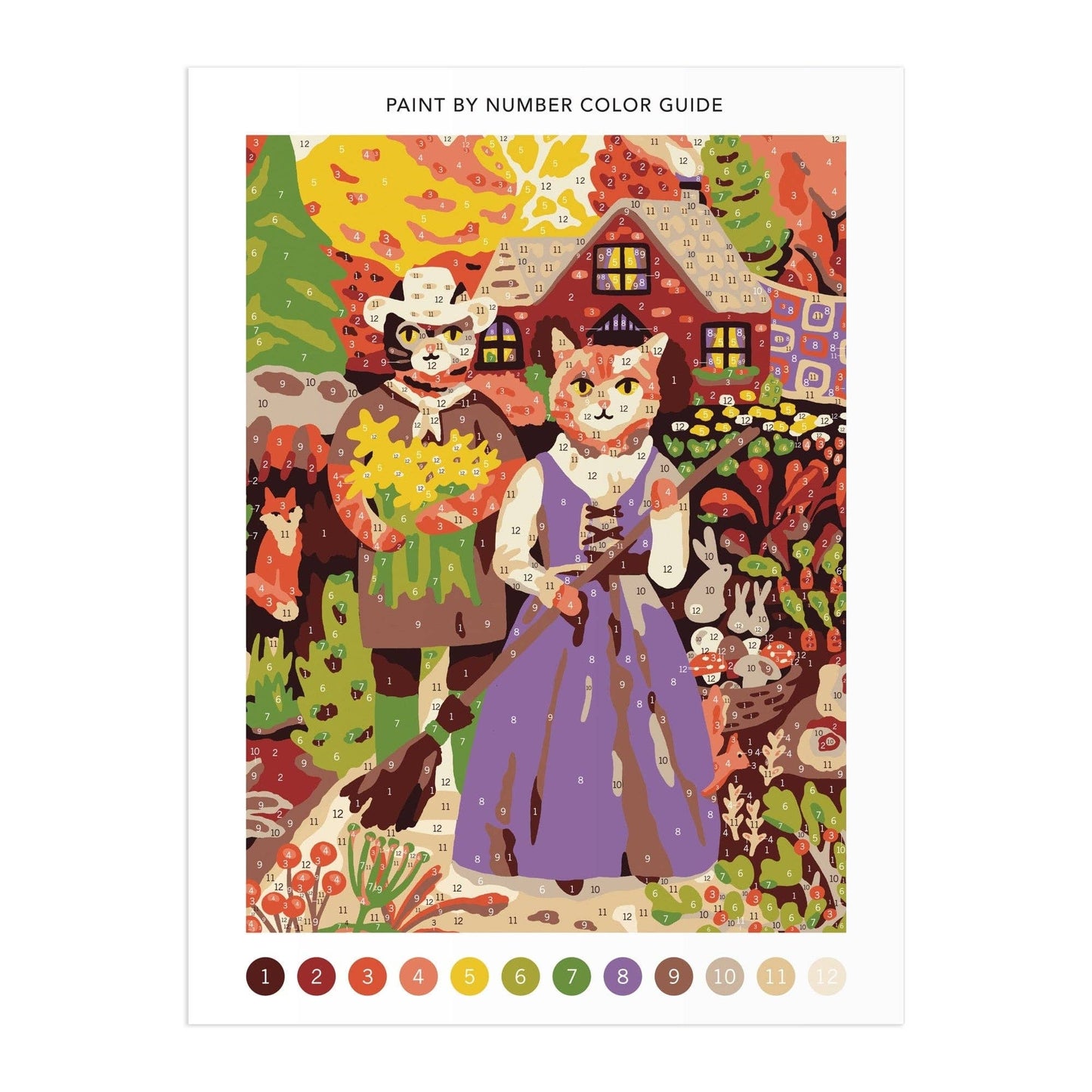 Cottage Cats 9 x 12 Paint by Number Kit