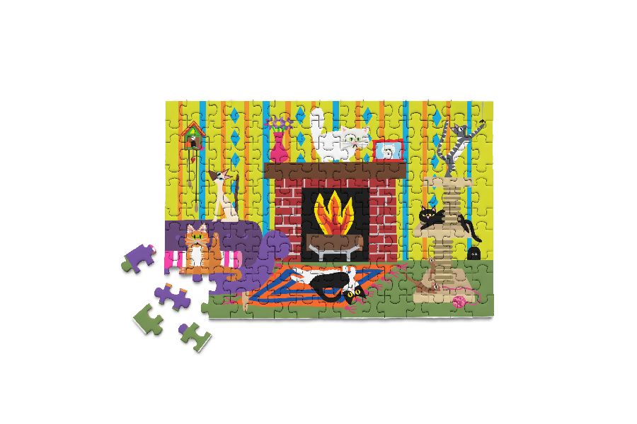 Cat House Mini Jigsaw Puzzle