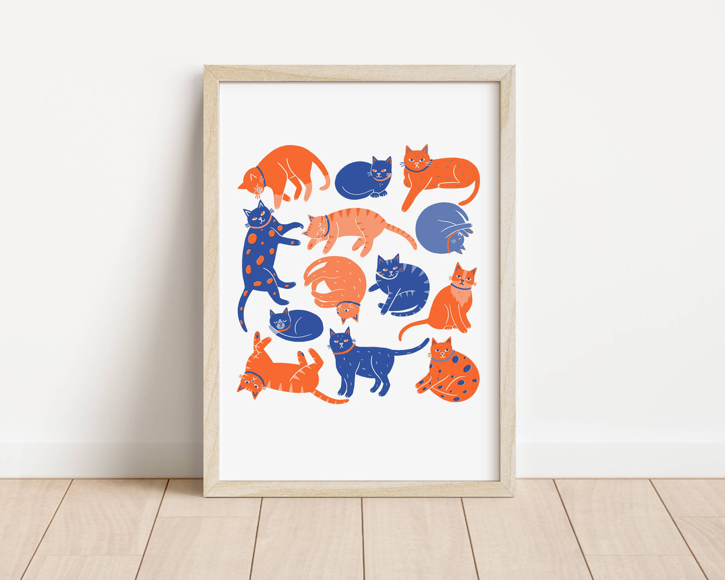 Cats Cats Cats–  Heavyweight Riso Print