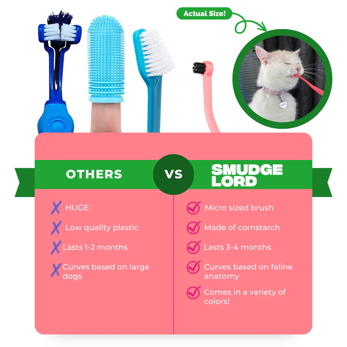 Dual Sided Cat Toothbrush - RYERCAT