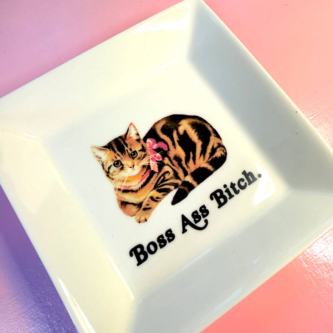 "BOSS ASS BITCH." - CAT TRINKET TRAY 