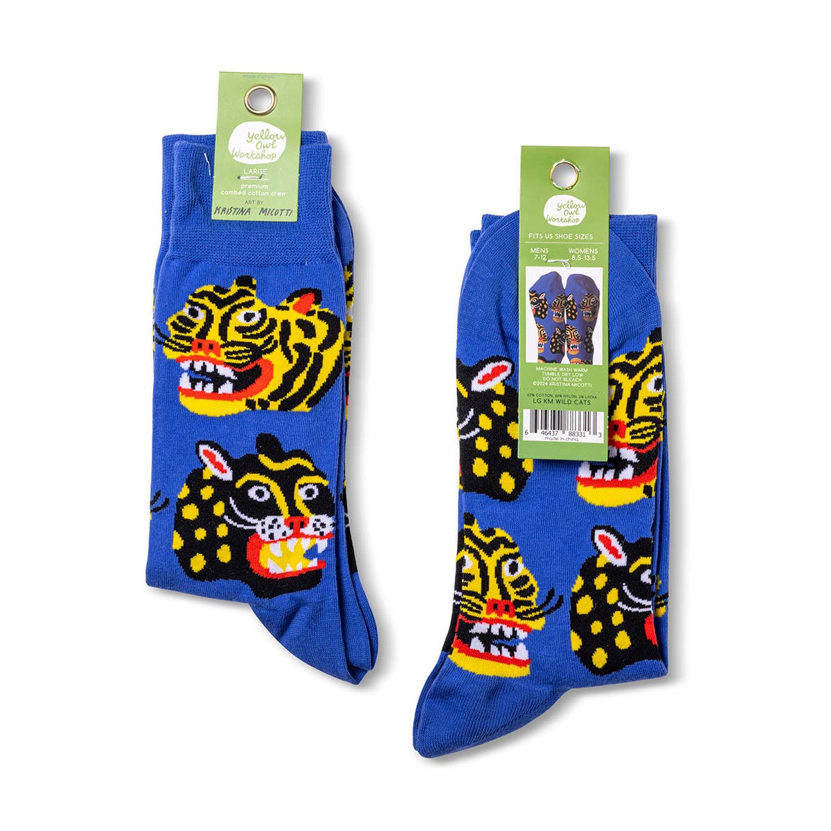Kristina Micotti Wild Cats - Large Crew Socks